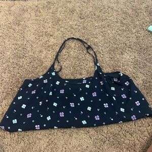 Blue floral crop top